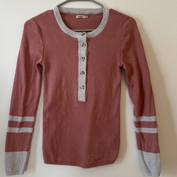 Faherty Mikki Henley Cotton Cashmere Blend - Picture 1 of 8